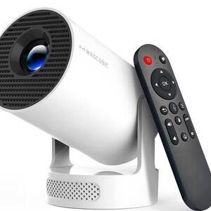 Mini Projector with WiFi 6 and Bluetooth 5.4, Portable Projector 4K